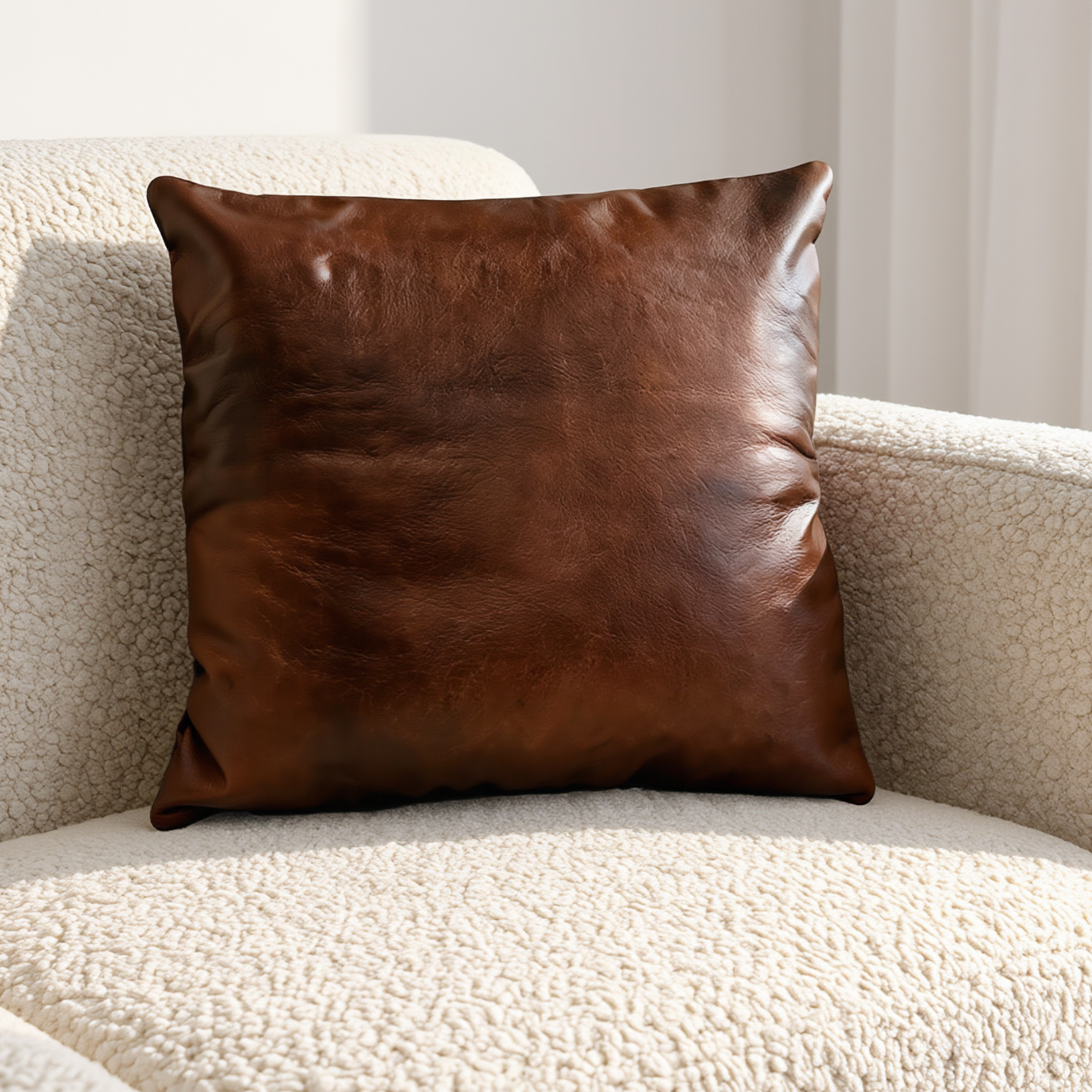 set of 2 genuine leather sofa cushion covers by charlielondon