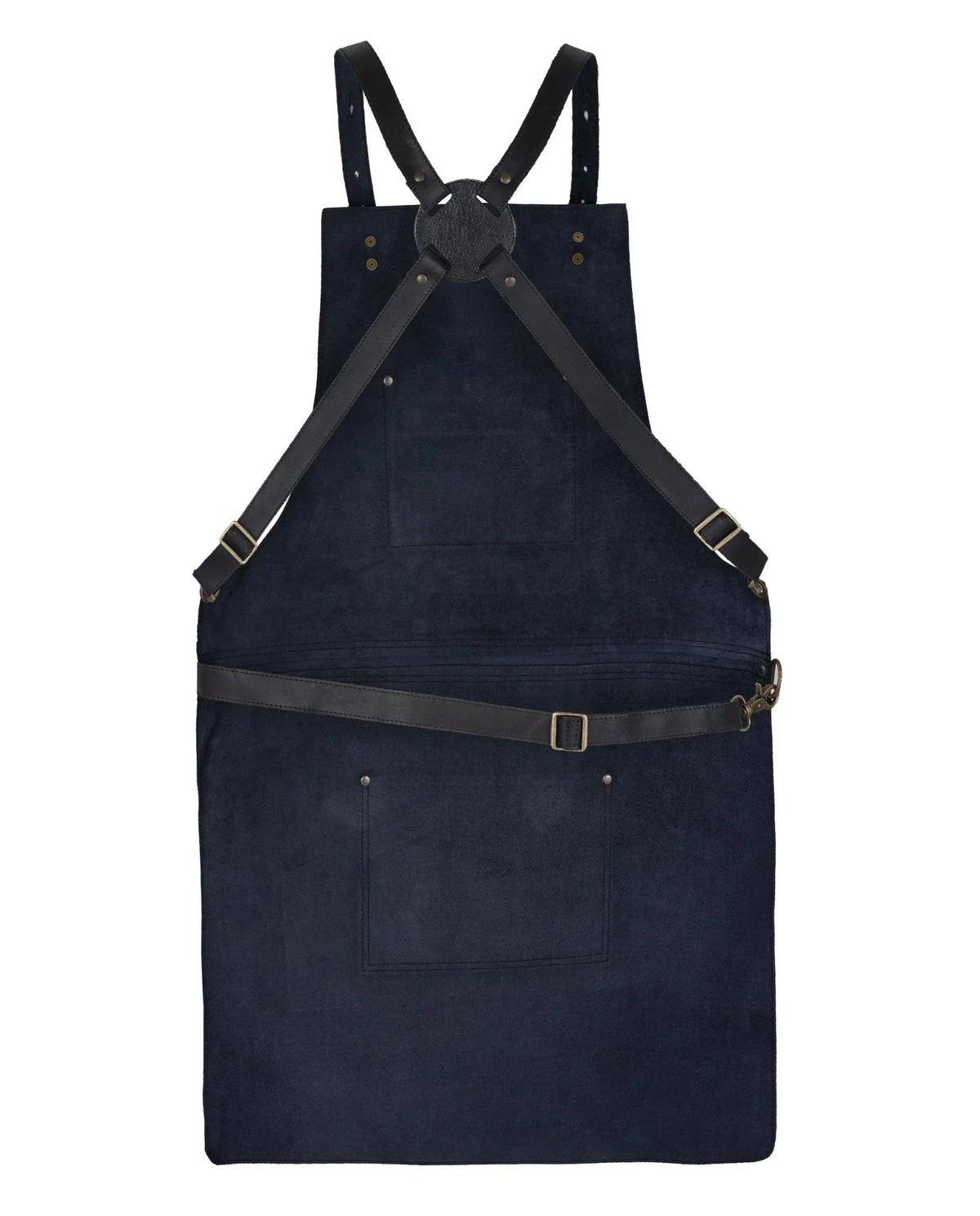 high quality cross back leather apron - butcher apron - bbq apron -