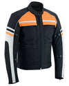 Mens Orange Black Grey Vented Textile Biker Riding Amoured Jacket HD Cool Summer All Season -
