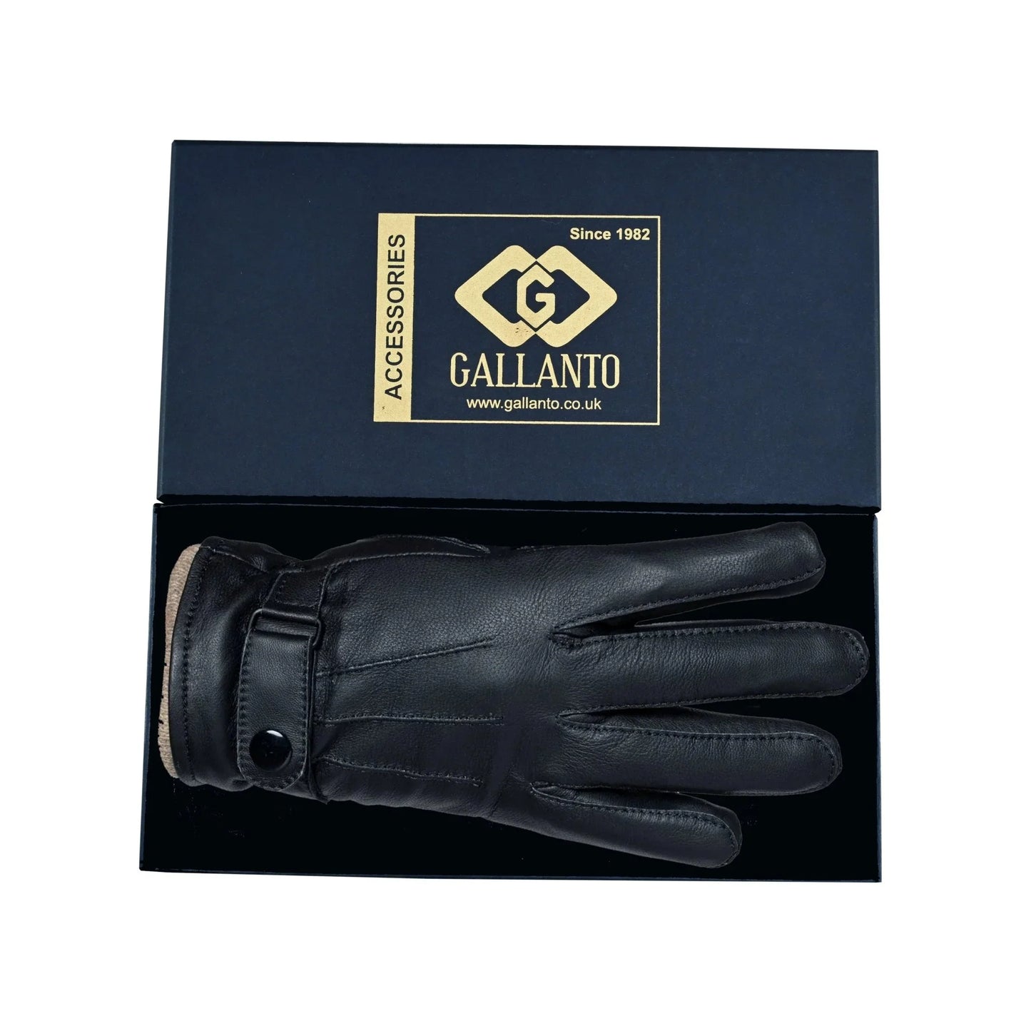 mens soft leather fashion winter gloves with touch finger tip in black or brown -
