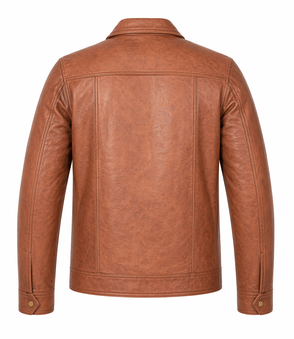 men’s tan leather jacket size 3xl | classic urban style -