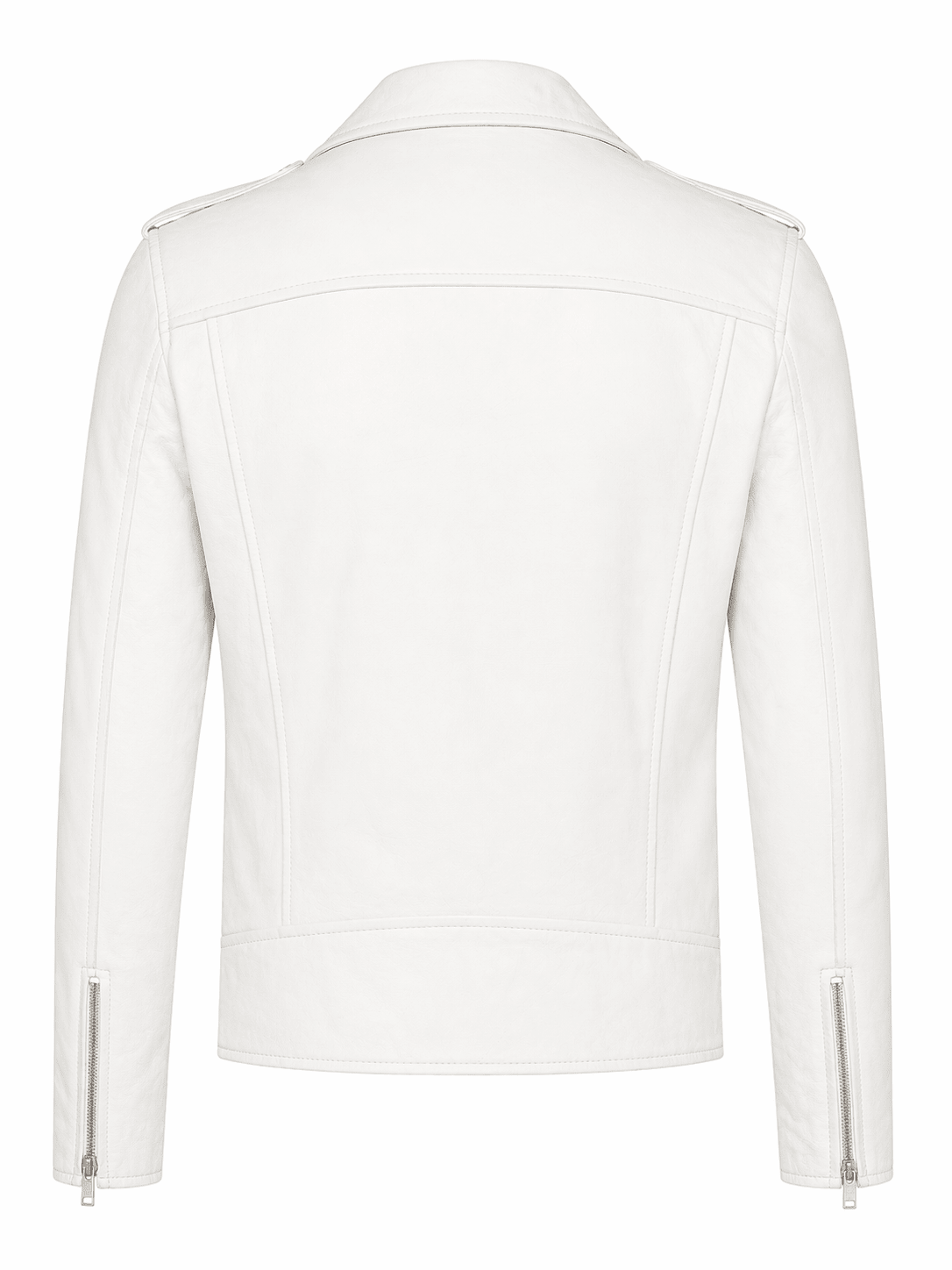 men’s white brando leather biker jacket | classic moto style -