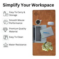 Premium Leather Desk Mat - Non - Slip, Waterproof & Stylish Workspace Upgrad -