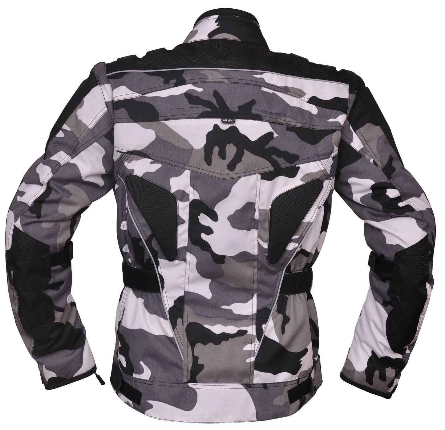 raven textile motorcycle armoured jacket (cordura fabric biker advanced black -