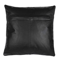 2 x Embroidery Black Leather Sofa Cushion Covers Home Decor -