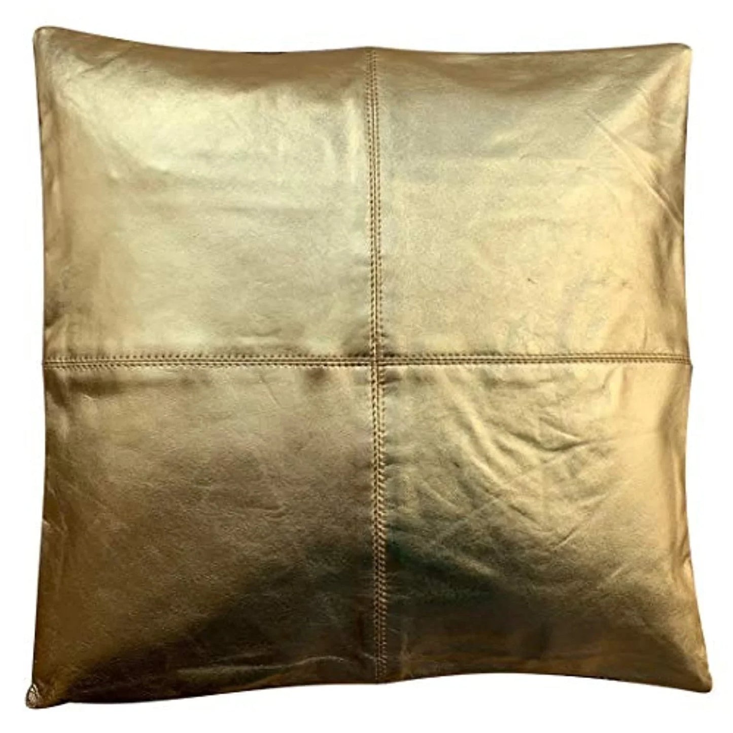 2x genuine 100% metallic purple, blue, green, pink leather sofa cushion covers -