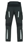 Black Textile Biker Motorcycle Cargo Waterproof Armoured Trousers Pants -