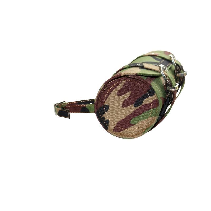 green camouflage print biker motorcycle tool roll bag -