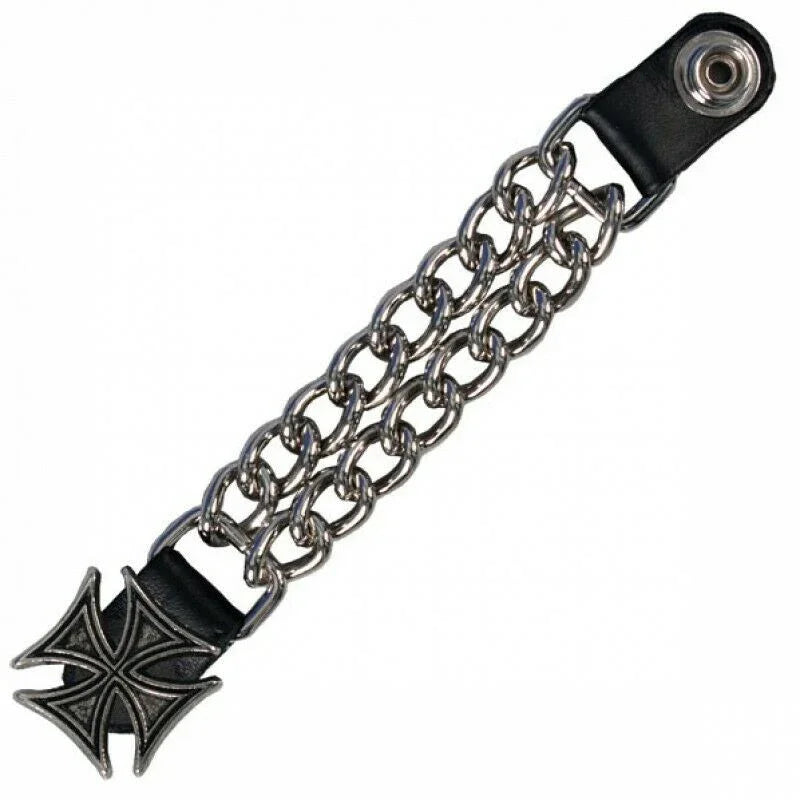 iron cross chain vest extender waistcoat leather accessories -