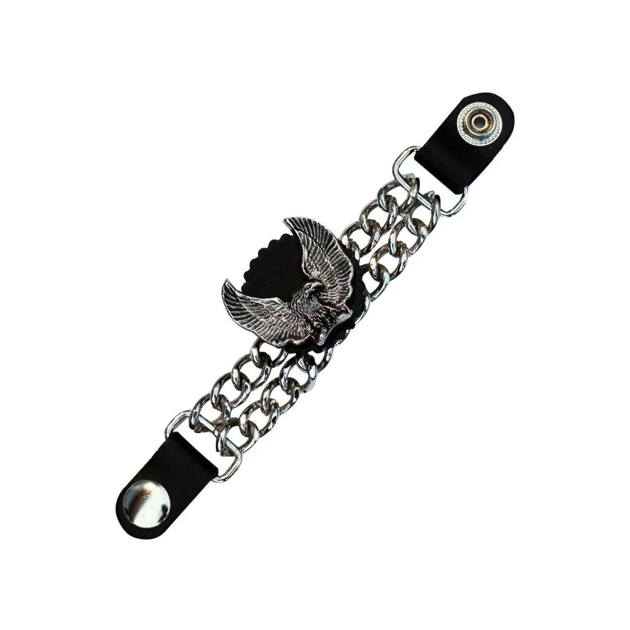 large eagle chain leather waistcoat vest extender -