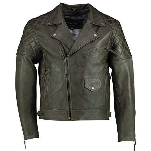 Olive green new arrivals moto jacket