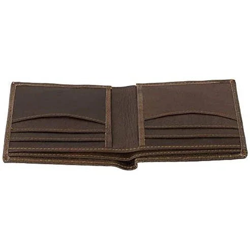 mens bifold wallet with card holders - rfid protected genuine leather with gift box -