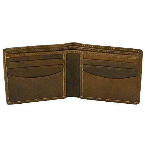 Mens Bifold Wallet with Card Holders - RFID Protected Genuine Leather with Gift Box -