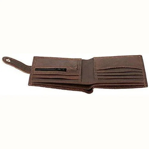 mens smart bifold wallets rfid protected genuine leather with coin pockets -