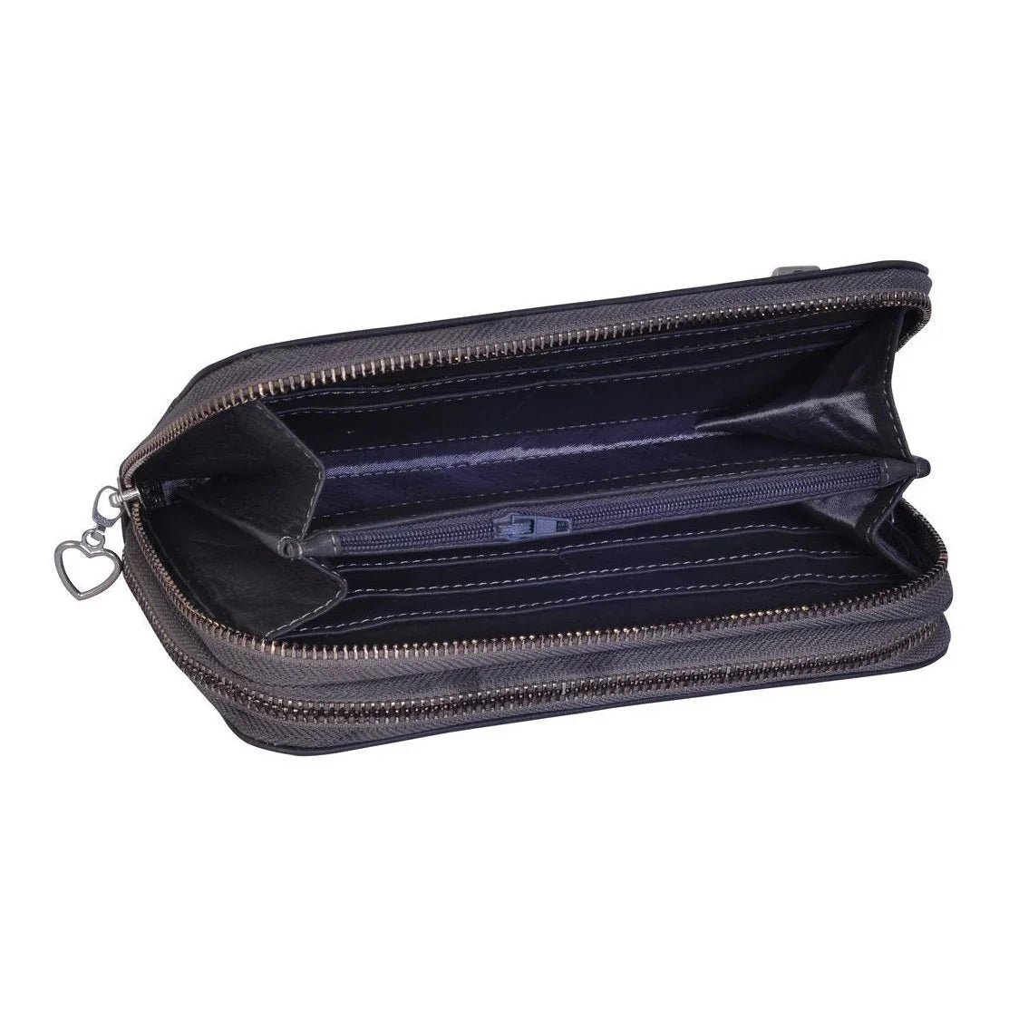 men's smart grey leather wallet purse -