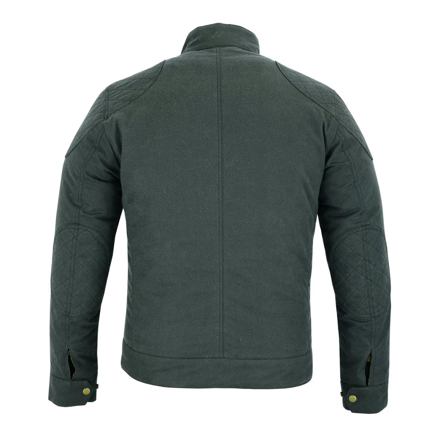 moto classic olive green waxed cotton motorcycle jacket textile biker -