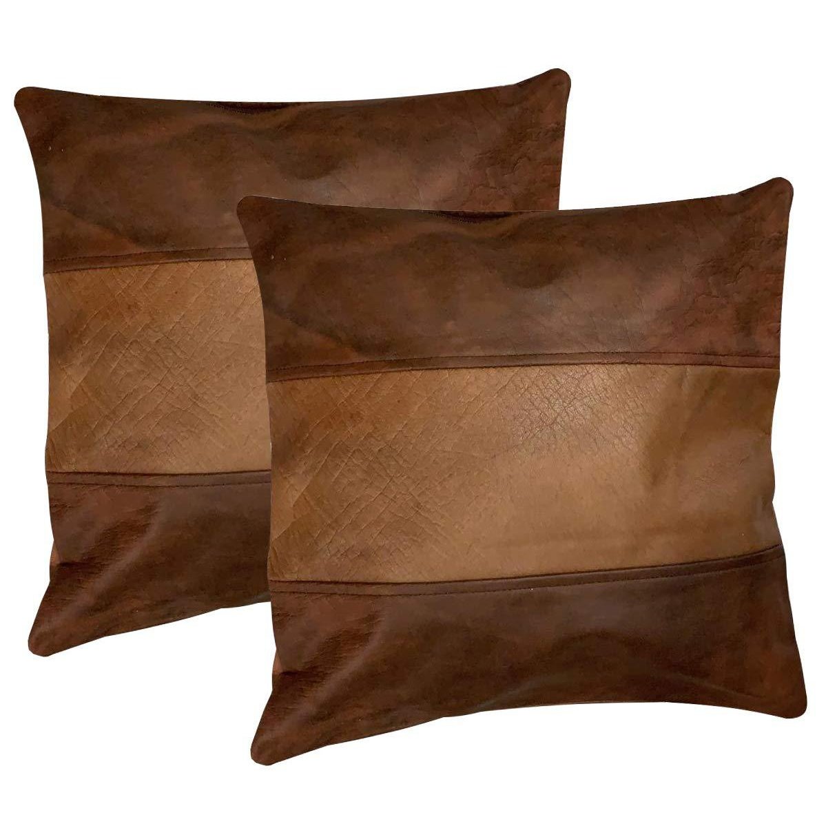 Faux leather sale cushion cover