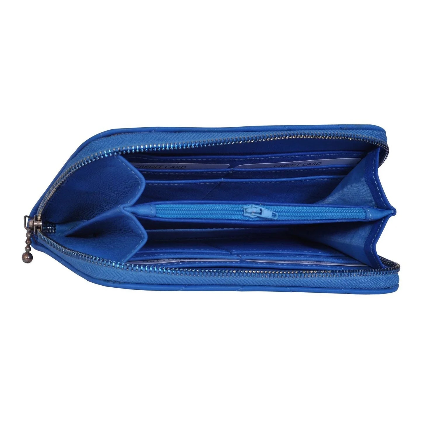 womens colette blue leather charm purse -