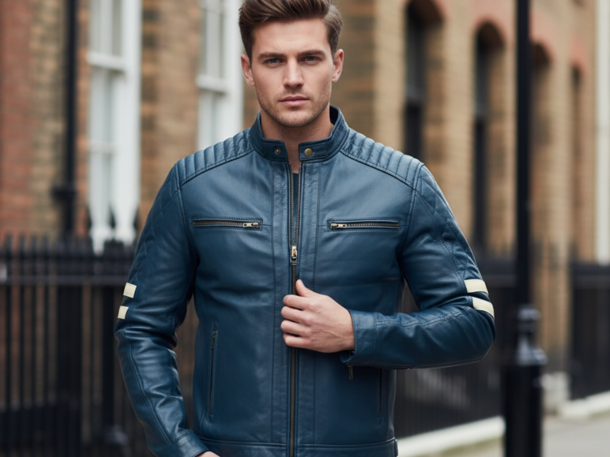 Blue Leather Biker Jacket Style Guide