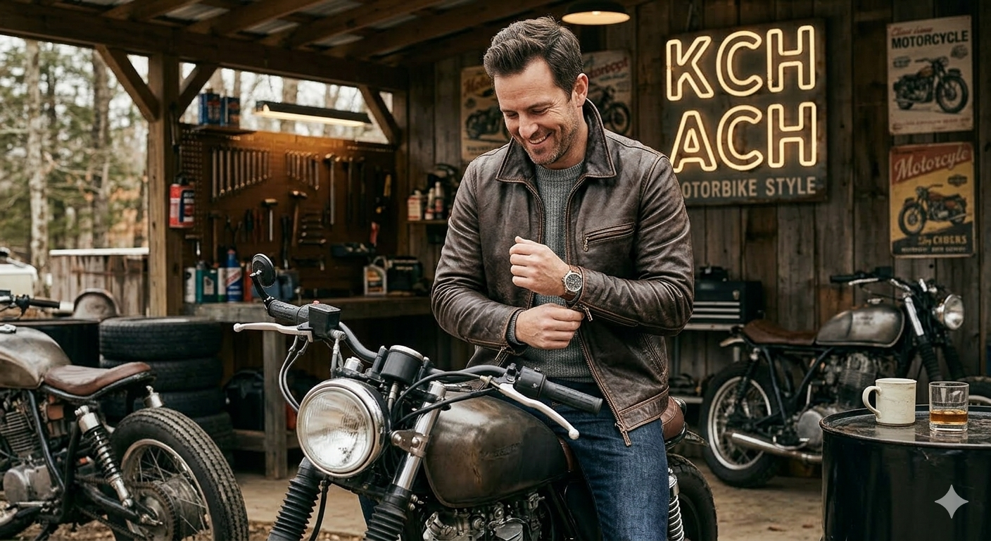 A high-quality leather jacket