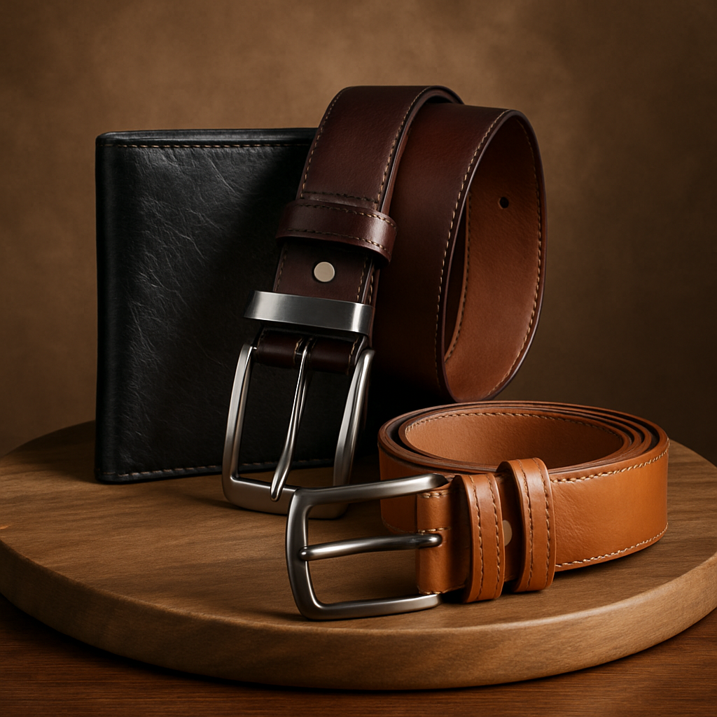 High-quality men's leather wallet with personalization options from Vintage Leathe