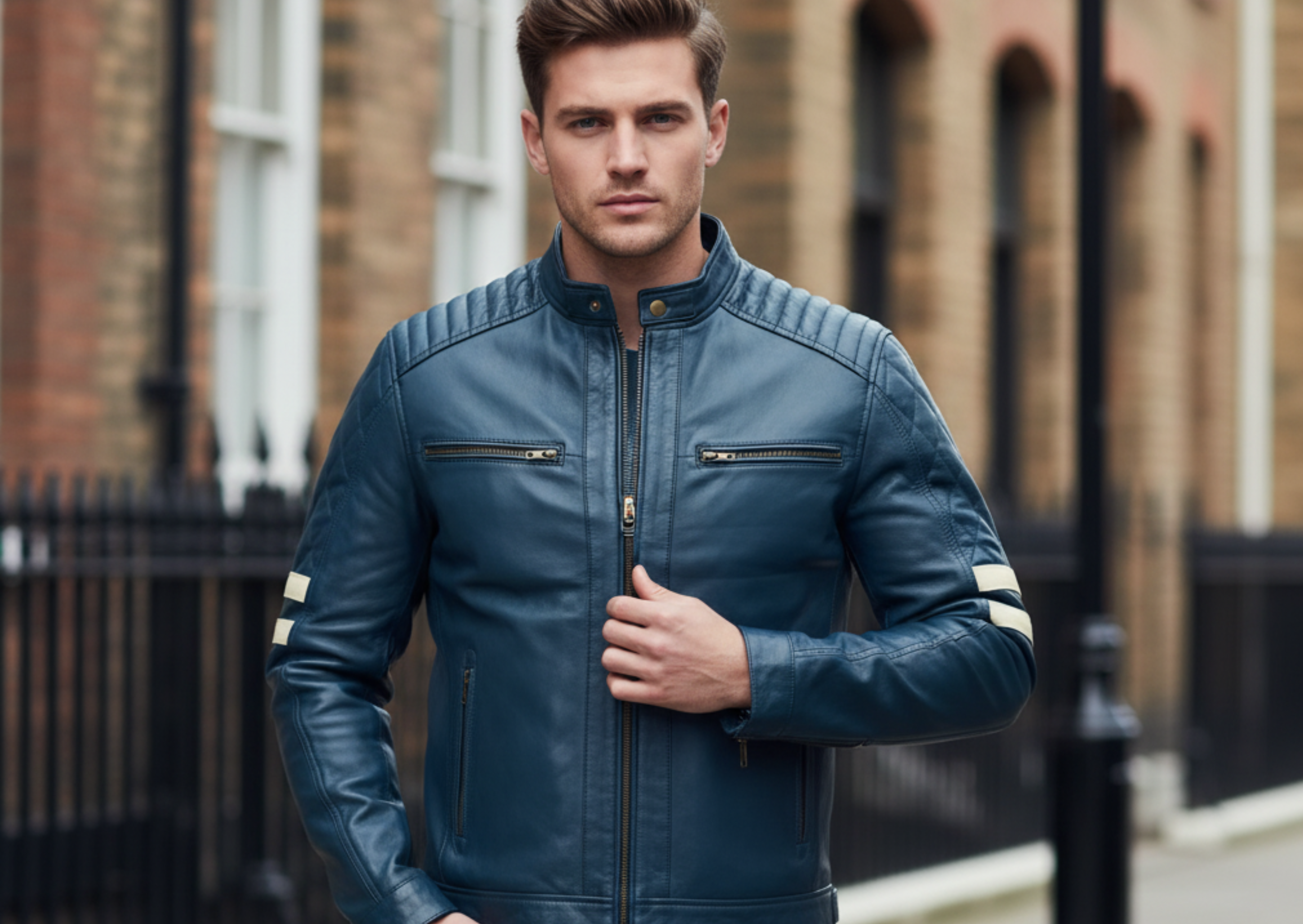 Blue Leather Biker Jacket Style Guide