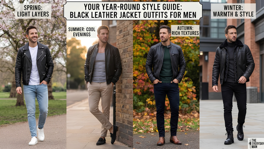 Best Ways to Wear black leather jacket man in Every Season