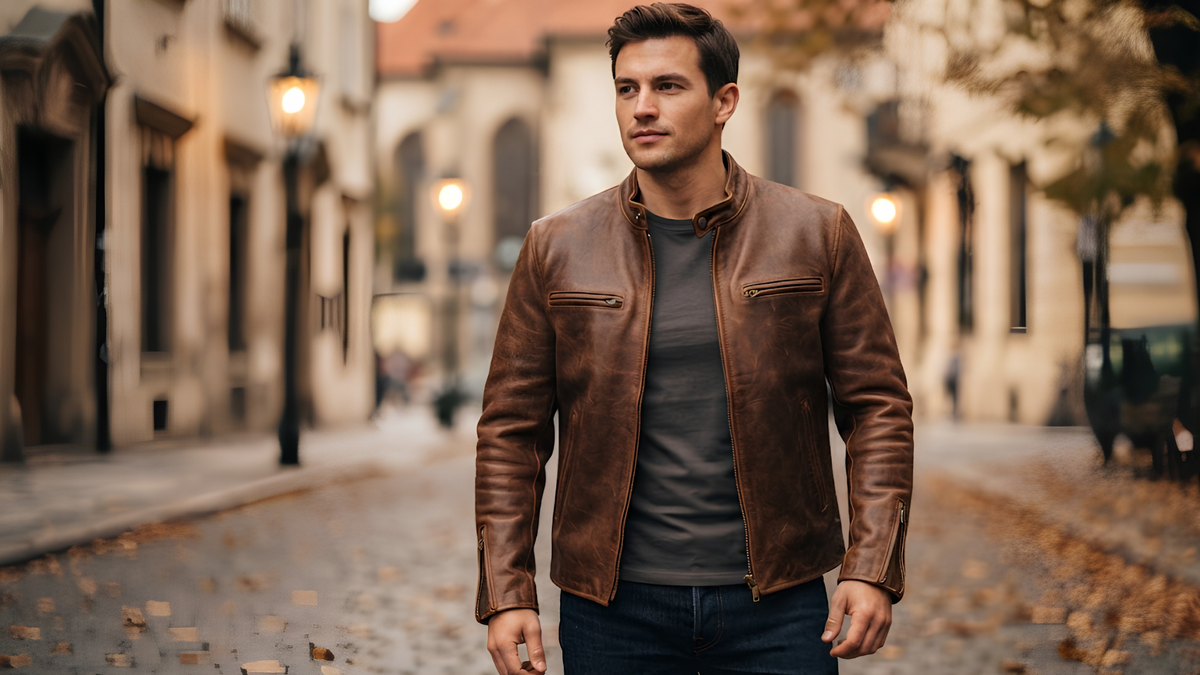 How Do You Choose the Best Brown Leather Jacket Mens Vintage Style?