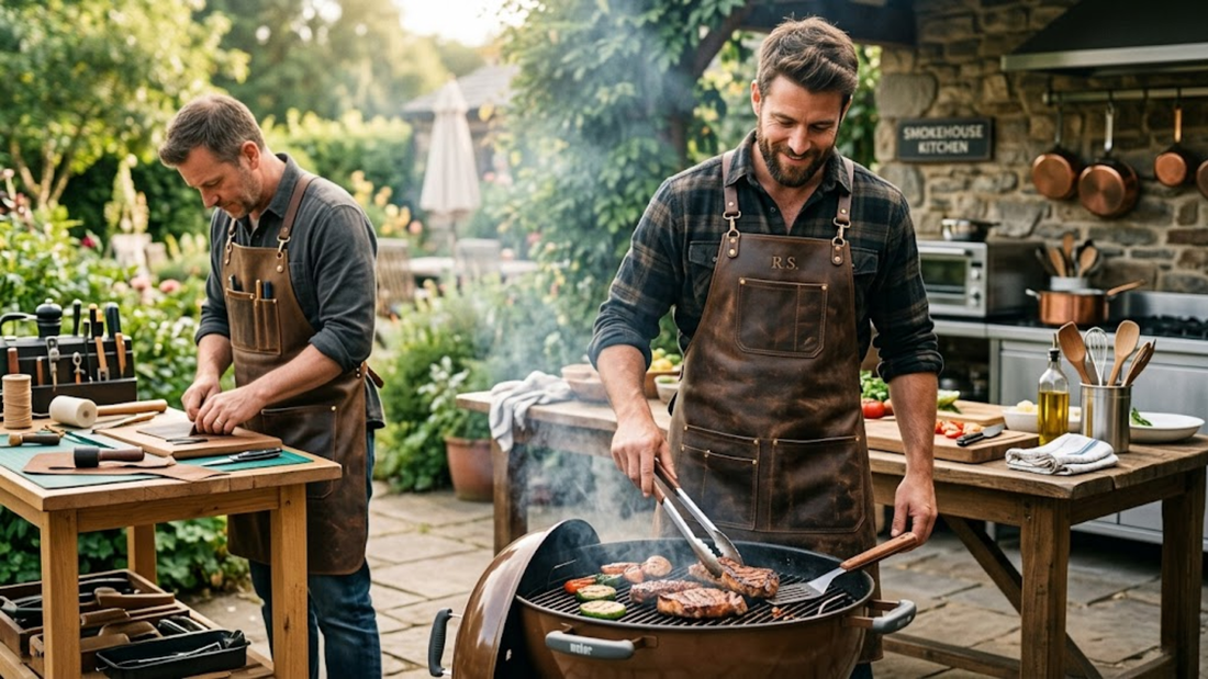 Buy Professional Leather Chef Aprons Online with Premium UK Delivery
