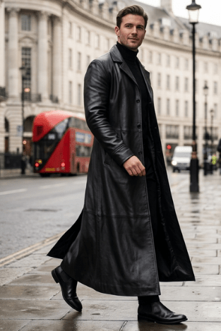 Men's Long Coats - Vintage Leather