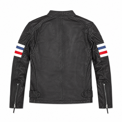 Ladies Premium Leather Biker Jacket Size XS | Midnight Black Edition