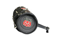 1093 Route66 Studded Black Motorcycle Leather Tool Bag - 