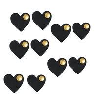 10Pcs Heart - Shaped Leather Cable Organizers – Reusable Cord Clips - 
