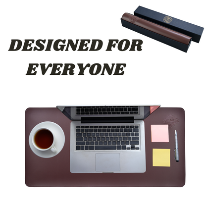 Charlie London Leather Desk Mat – 80x40 cm Non-Slip Waterproof PU Desk Pad