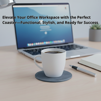 4 Pack Original Leather Coasters Set with Holder – 4 Inch Round Drink Mats