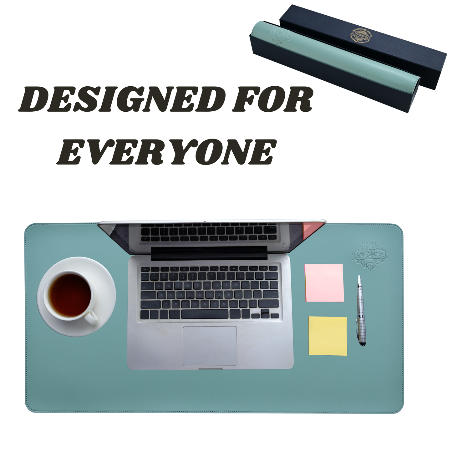 charlie london leather desk mat – 80x40 cm non-slip waterproof pu desk pad