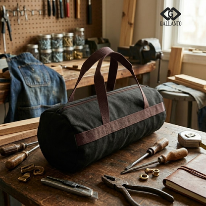 Premium Heavy Duty Canvas Tool Bag-Small Cylindrical Tool Bag