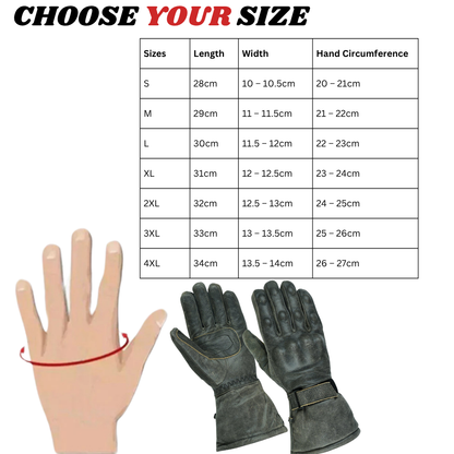 Gallanto Biker Gloves – Armoured Leather Winter Thinsulate