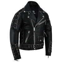 Brando Style Antique Rub Off Lace Leather Jacket