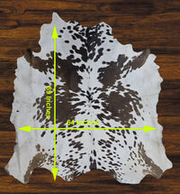 241 - 1 Cow Skin Hair on Hide 100% Pure Cow Hide Large Decorative/Carpet/Rug/Wall Leather - 