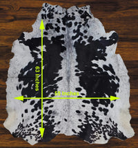 241 - 9 Cow Skin Hair on Hide 100% Pure Cow Hide Large Decorative/Carpet/Rug/Wall Leather - 