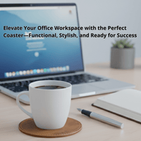 4 Pack Original Leather Coasters Set with Holder – 4 Inch Round Drink Mats - 