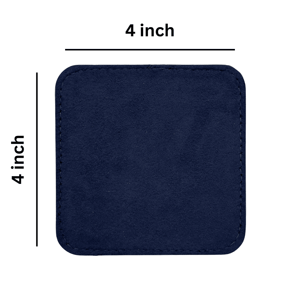 4 pack original leather coasters set with holder – 4 inch round drink mats - 