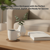 4 Pack Original Leather Coasters Set with Holder – 4 Inch Round Drink Mats - 