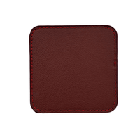 4 Pack Original Leather Coasters Set with Holder – 4 Inch Round Drink Mats - 