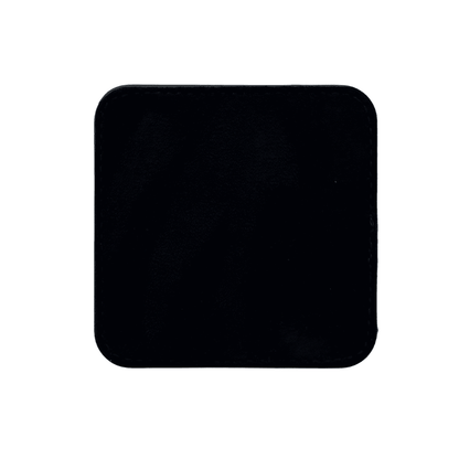 4 Pack Original Leather Coasters Set with Holder – 4 Inch Round Drink Mats - 