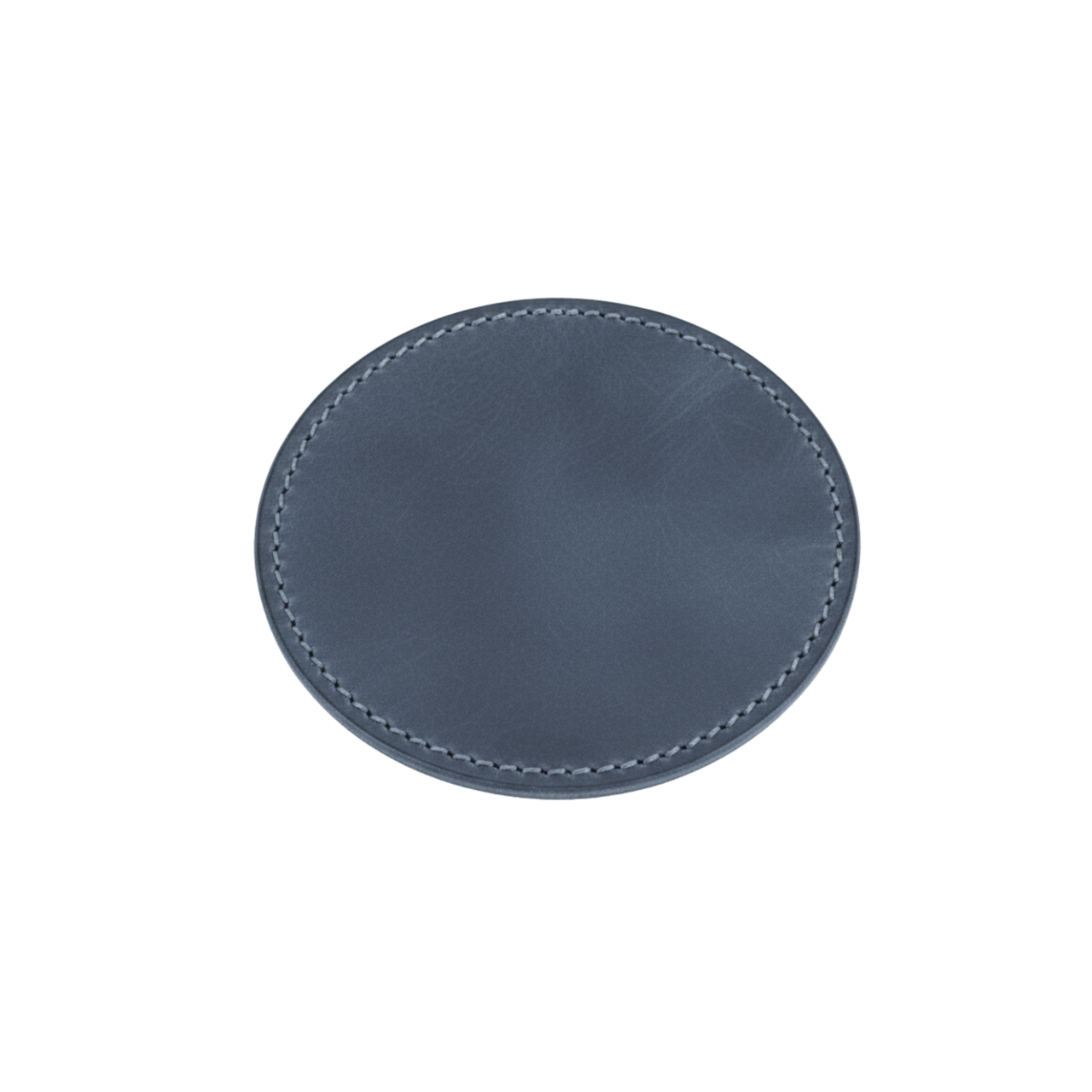 4 Pack Original Leather Coasters Set with Holder – 4 Inch Round Drink Mats - 