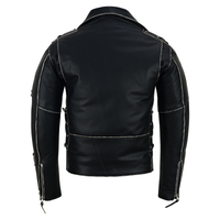 Brando Style Antique Rub Off Lace Leather Jacket