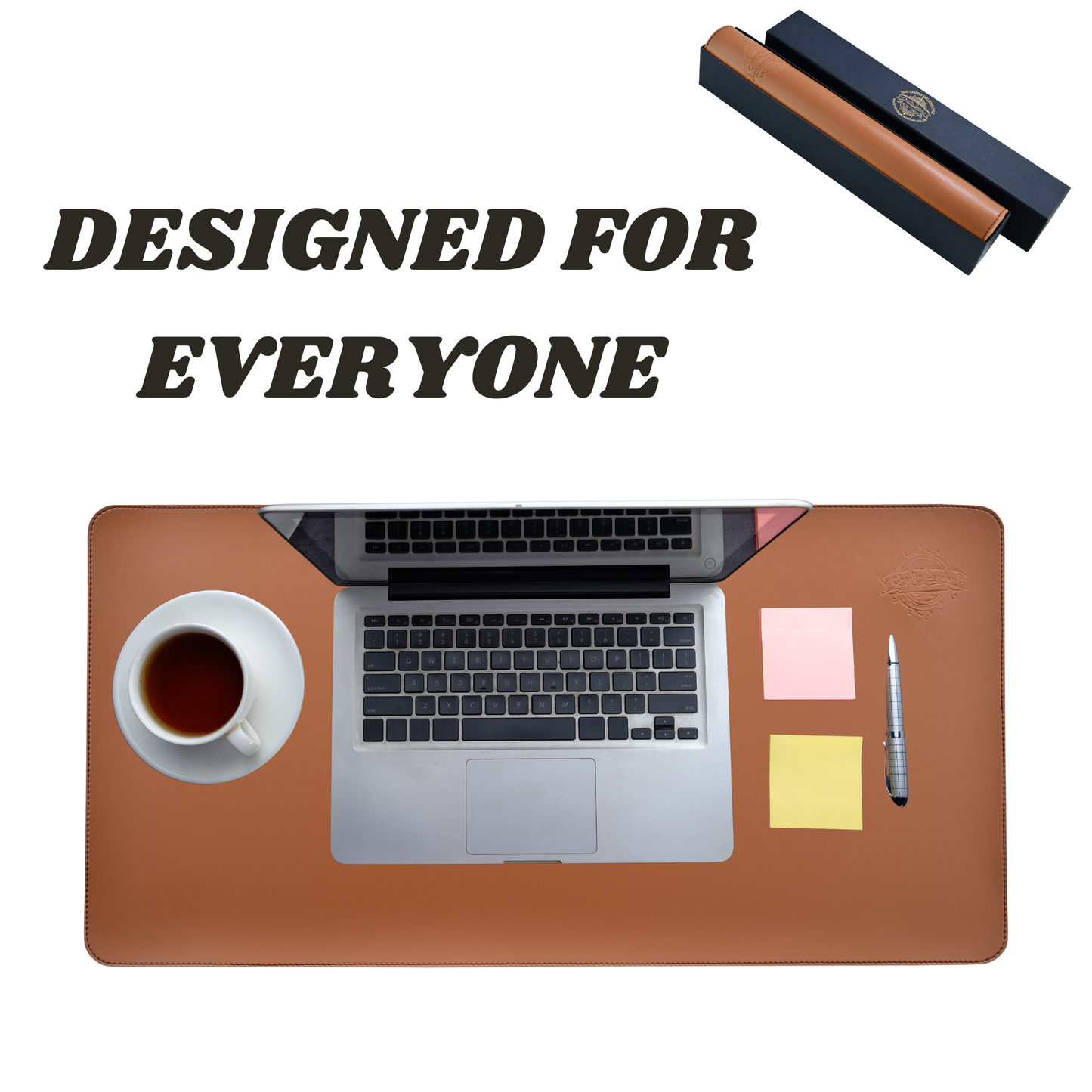 charlie london leather desk mat – 80x40 cm non-slip waterproof pu desk pad
