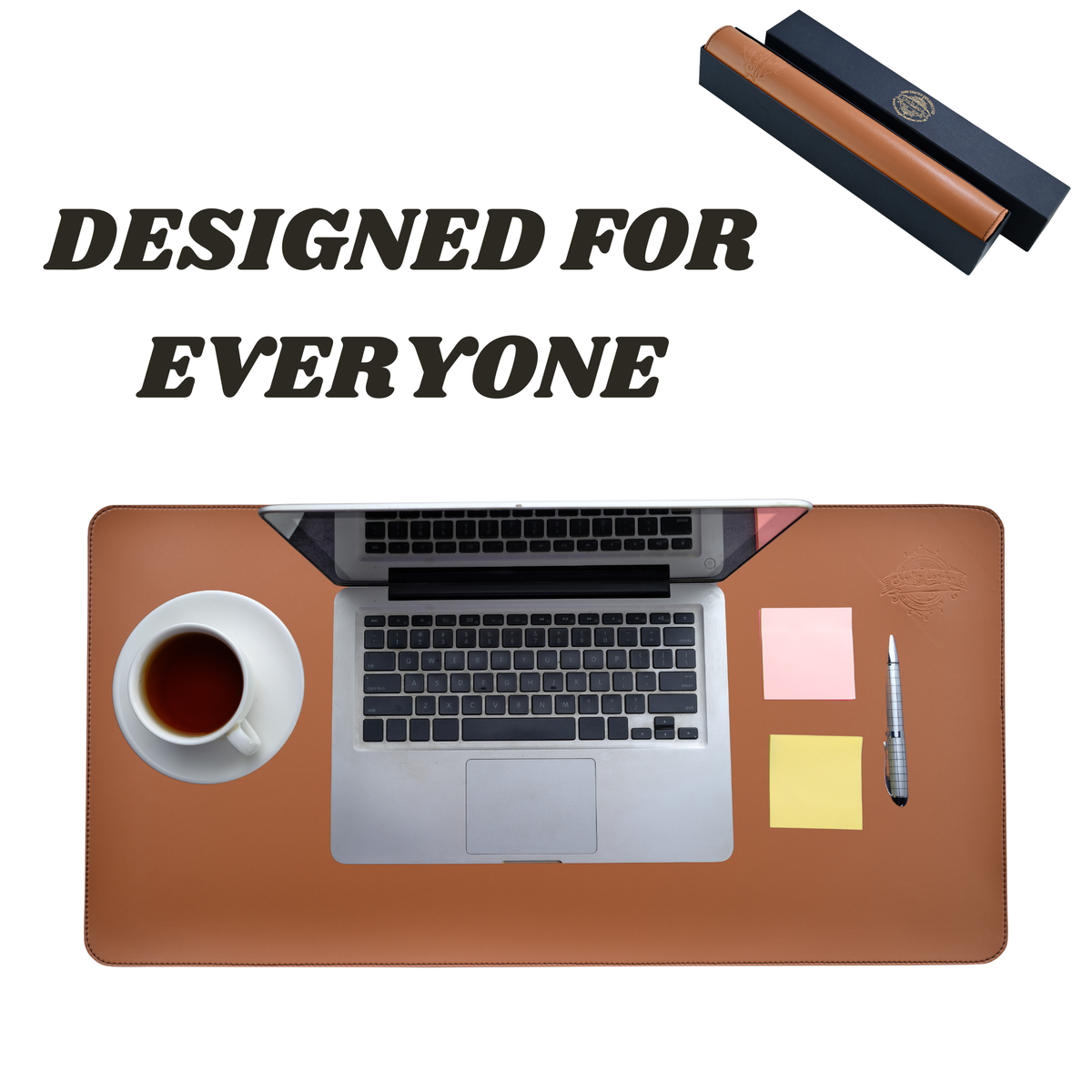 Charlie London Leather Desk Mat – 80x40 cm Non-Slip Waterproof PU Desk Pad